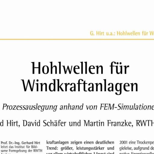 Hollow Shafts for Wind Turbines