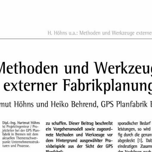 Methods and Tools of Industrial Planning Services