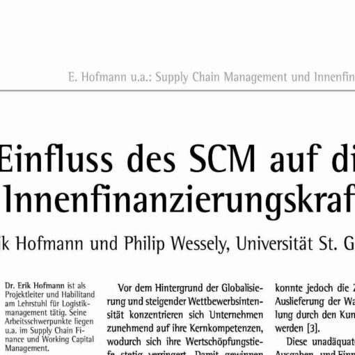 The impact of Supply Chain Management on the Self-Financing Power of Companies