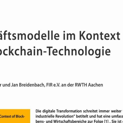 Business Models in the Context of Blockchain Technology