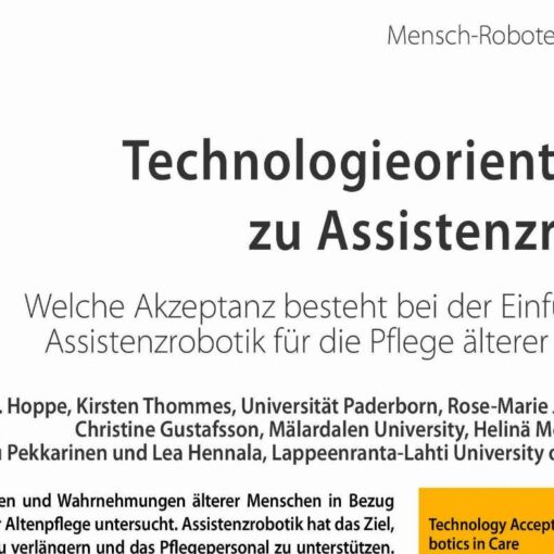 Technology Acceptance to Assistant Robotics in Care