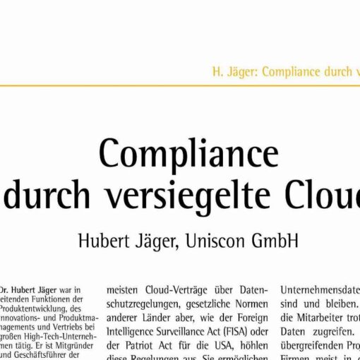 Compliance durch versiegelte Cloud