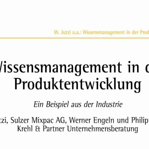 Wissensmanagement in der Produktentwicklung