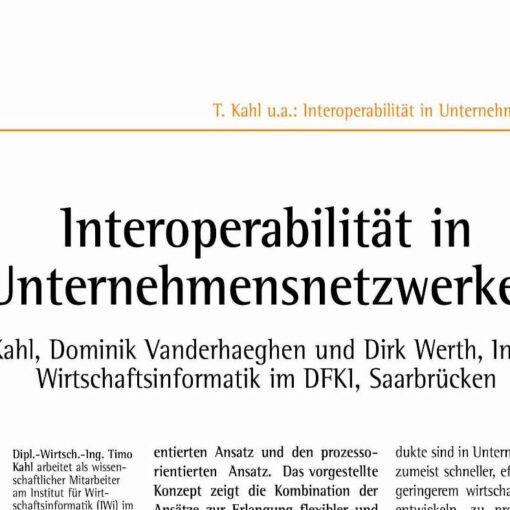 Interoperabilität in Unternehmensnetzwerken
