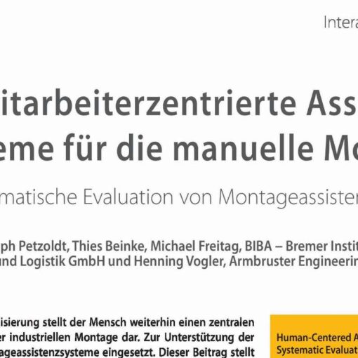 Human-Centered Assistance Systems