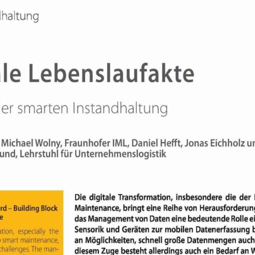Digitale Lebenslaufakte - Baustein der smarten Instandhaltung
