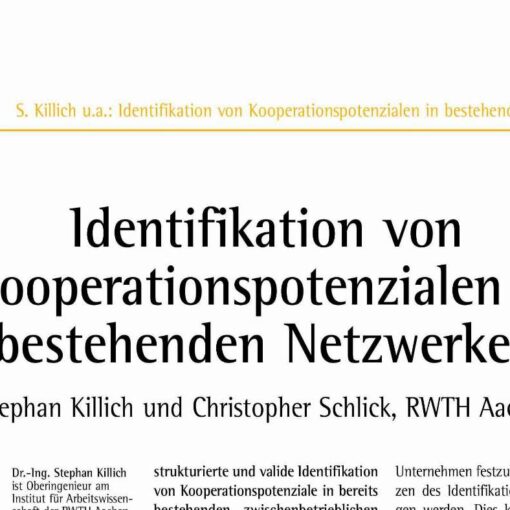 Identification of Cooperation Potentials in Existing Inter-Company Networks