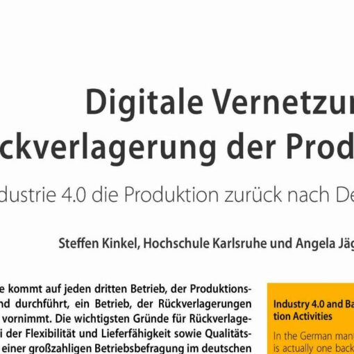 Digitale Vernetzung und Rückverlagerung der Produktion