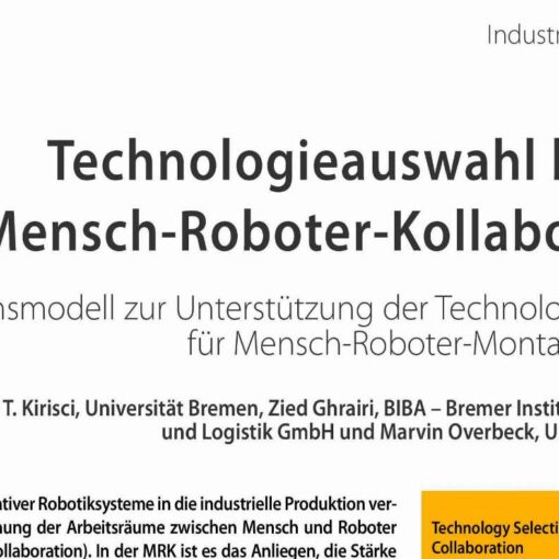Technology Selection for Human-Robot-Collaboration