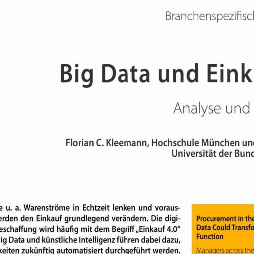 Big Data und Einkauf 4.0 Analyse und Konzeption