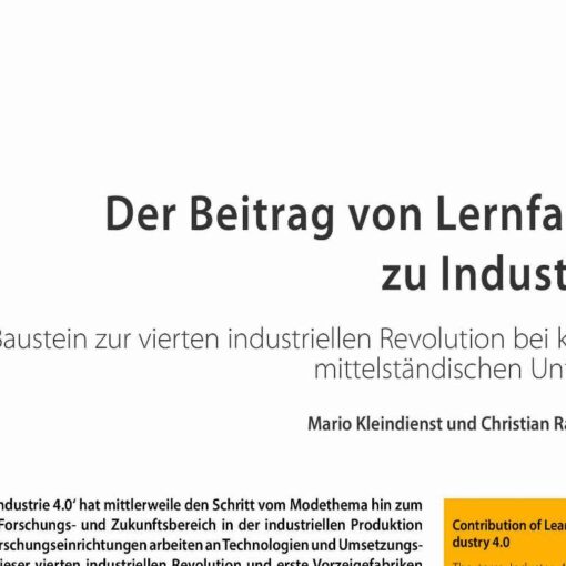 Der Beitrag von Lernfabriken zu Industrie 4.0
