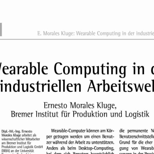 Wearable Computing in industrial environments