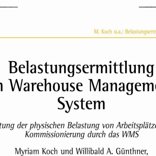 Automatic Assessment of Physical Workload in Order Picking Systems