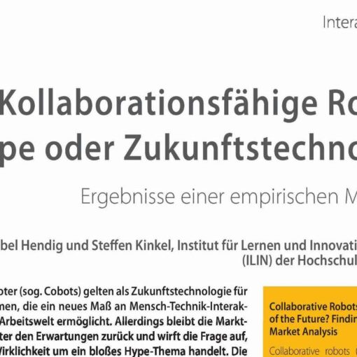 Kollaborationsfähige Roboter: Hype oder Zukunftstechnologie?