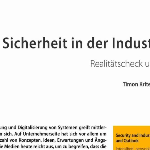 Security and Industry 4.0 - Reality Check and Outlook