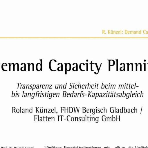 Demand Capacity Planning
