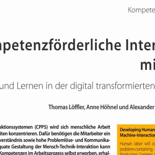Kompetenzförderliche Interaktion mit CPPS