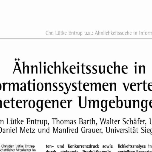 Similarity Search in Information Systems