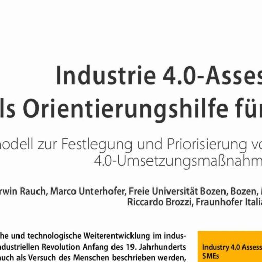 Industry 4.0 Assessment - A Guide for SMEs