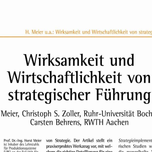 Determination of Effectivity and Efficiency in Strategic Management