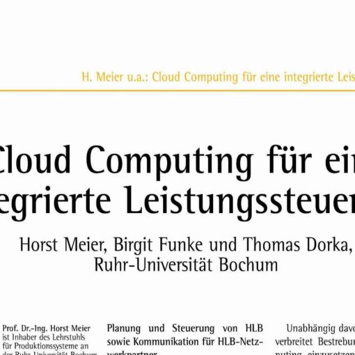 Cloud Computing für eine integrierte Leistungssteuerung