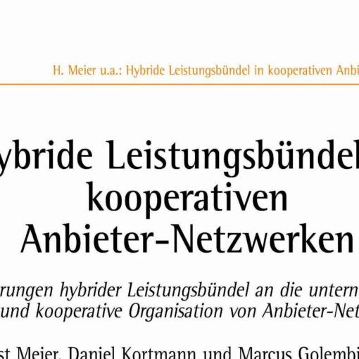 Product Service Systems Cooperative Supplier Networks