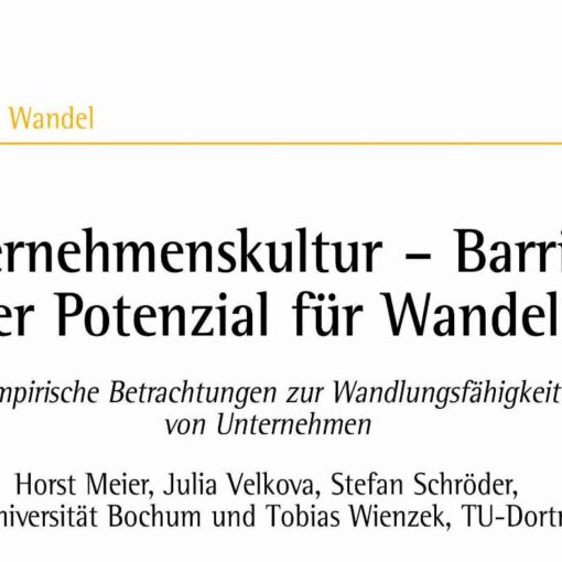 Corporate Culture—Barrier or Potential for Transformability?