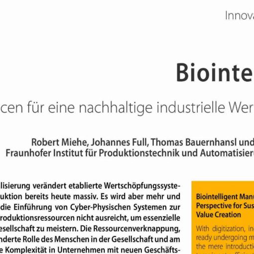 Biointelligent Manufacturing