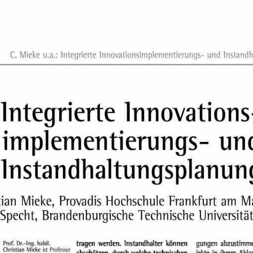 Integrated Innovation and Maintenance Planning