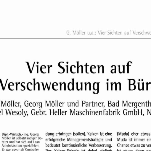 Vier Sichten auf Verschwendung im Büro
