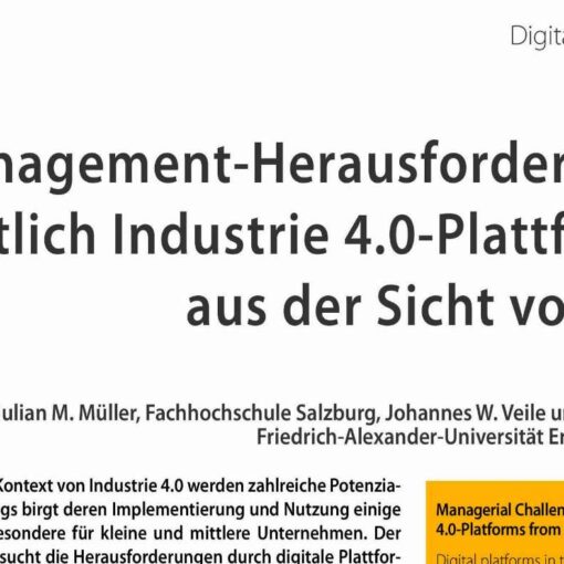 Industry 4.0 Platforms from the Perspective of SMEs