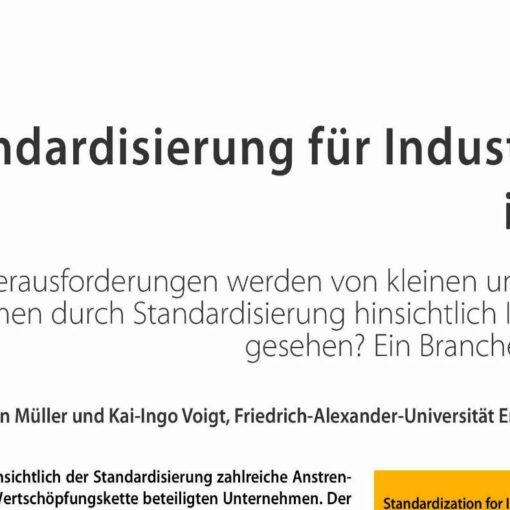 Standardization for Industry 4.0 in SMEs