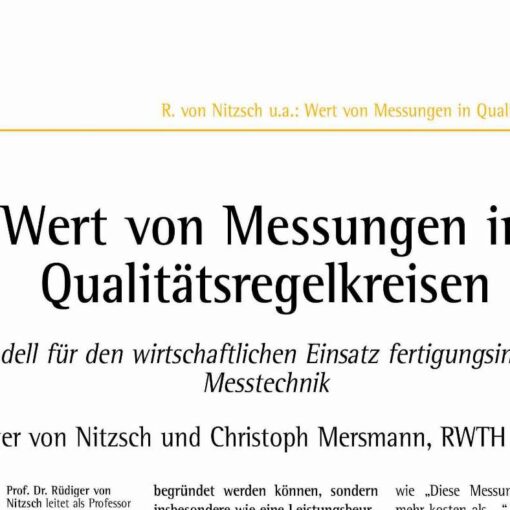 Value of Measurements in Quality Control Loops