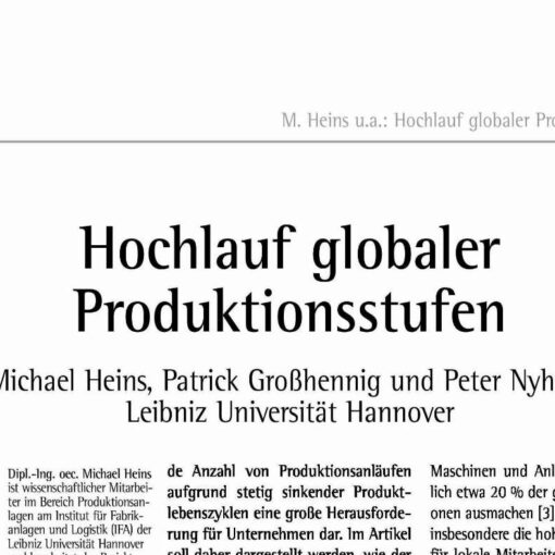 Ramp-up of Global Production Stages