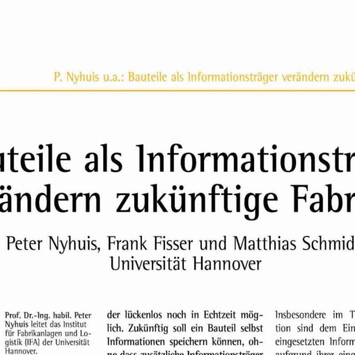 Components as an Information Carrier Change Future Factories