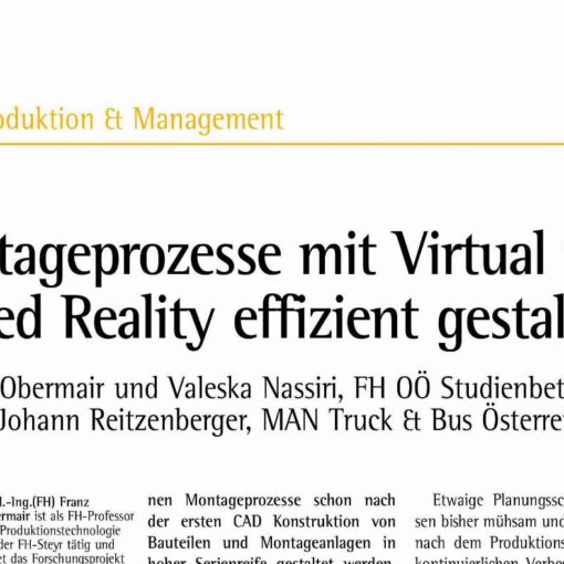 Efficient Creation of Truck Assembly Processes with Virtual and Mixed Reality