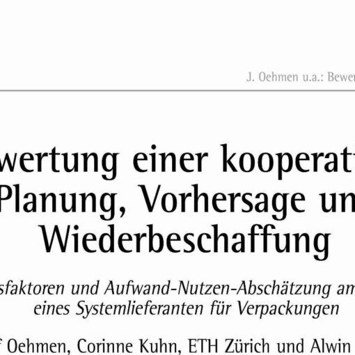 Assessment of a Cooperative Planning, Forecasting and Replenishment