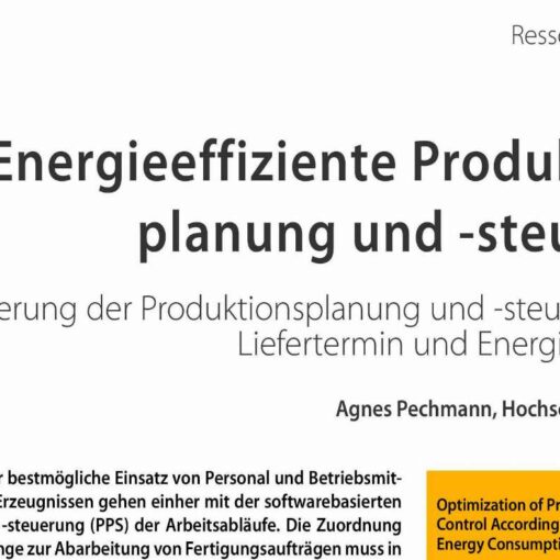 Energieeffiziente Produktionsplanung und -steuerung