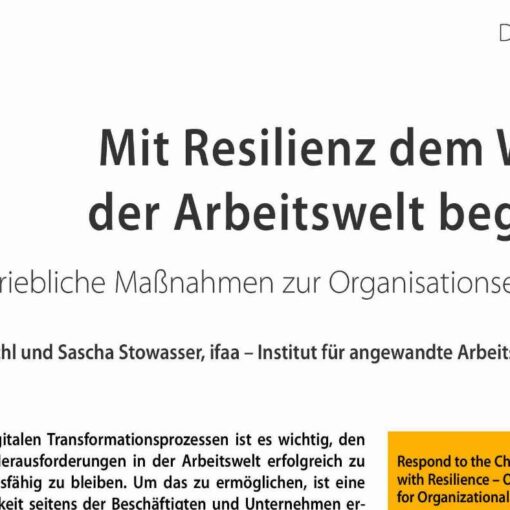 Respond to the Changing Work World with Resilience