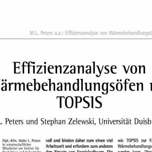 Effizienzanalyse von Wärmebehandlungsöfen mit TOPSIS