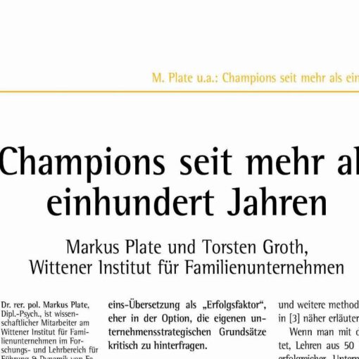 Champions For More Than 100 Years