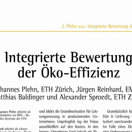 Integrated Eco-Efficiency Assessment