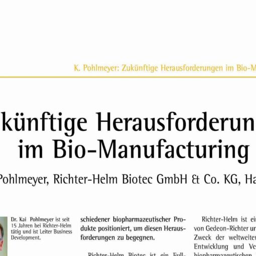Zukünftige Herausforderungen im Bio-Manufacturing