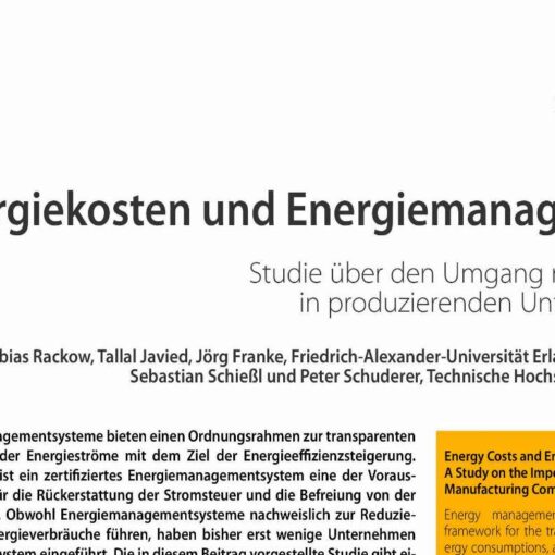 Energiekosten und Energiemanagement