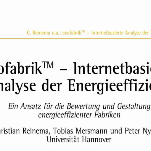 ecofabrikTM—A Web Based Energy Efficiency Analysis