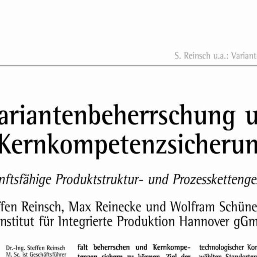 Sustainable Organization of Product Structure and Process Chain