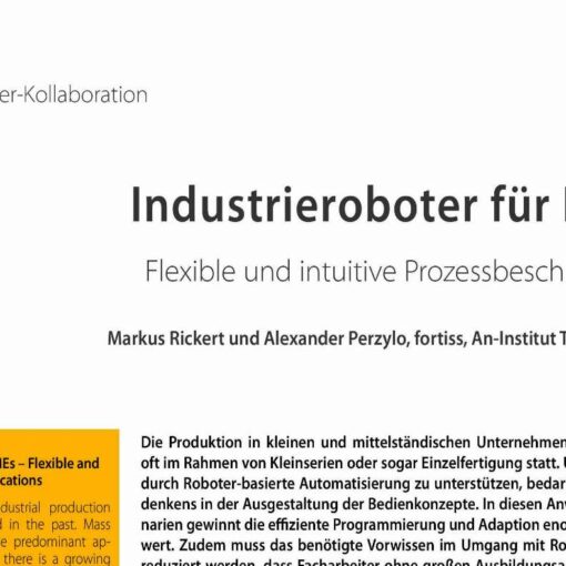 Industrial Robots for SMEs - Flexible and Intuitive Process Specifications