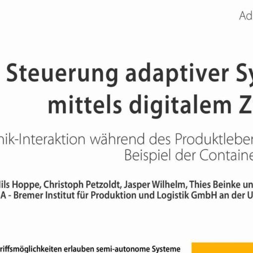 Steuerung adaptiver Systeme mittels digitalem Zwilling