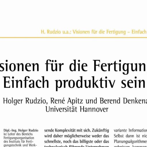 Visions for Production Engineering
