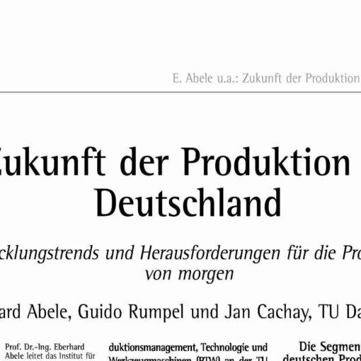 The Future of Production in Germany